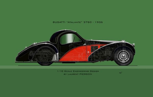 Tirage d'art - Bugatti Atalante type 57sc