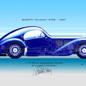 Atlantic « Type 57SC » – Tirage Bleu seul